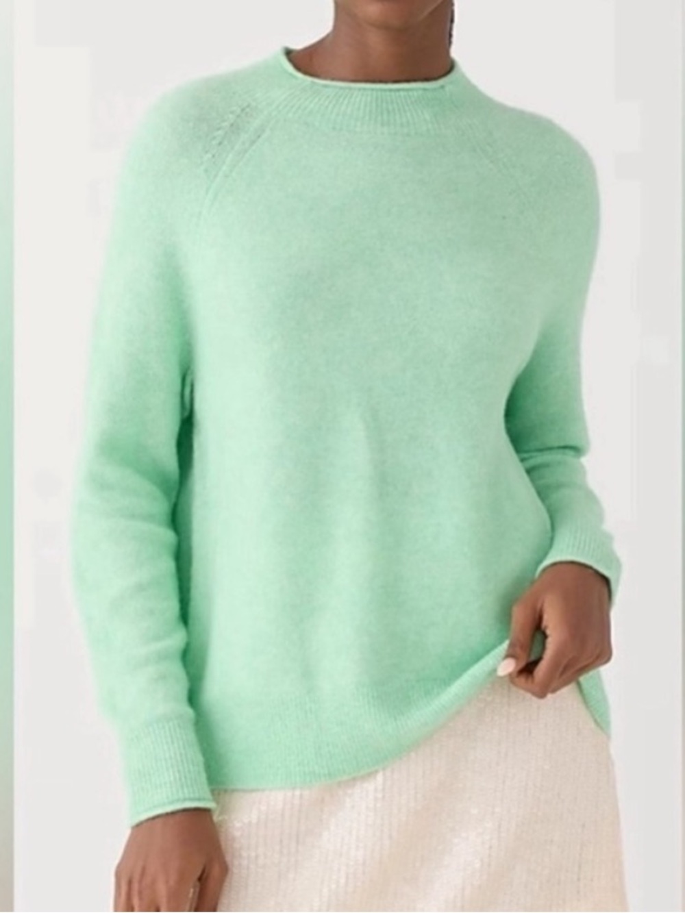 BOGO! J. Crew Rollneck Sweater Supersoft Yarn Wool Alpaca Mint Green XXS